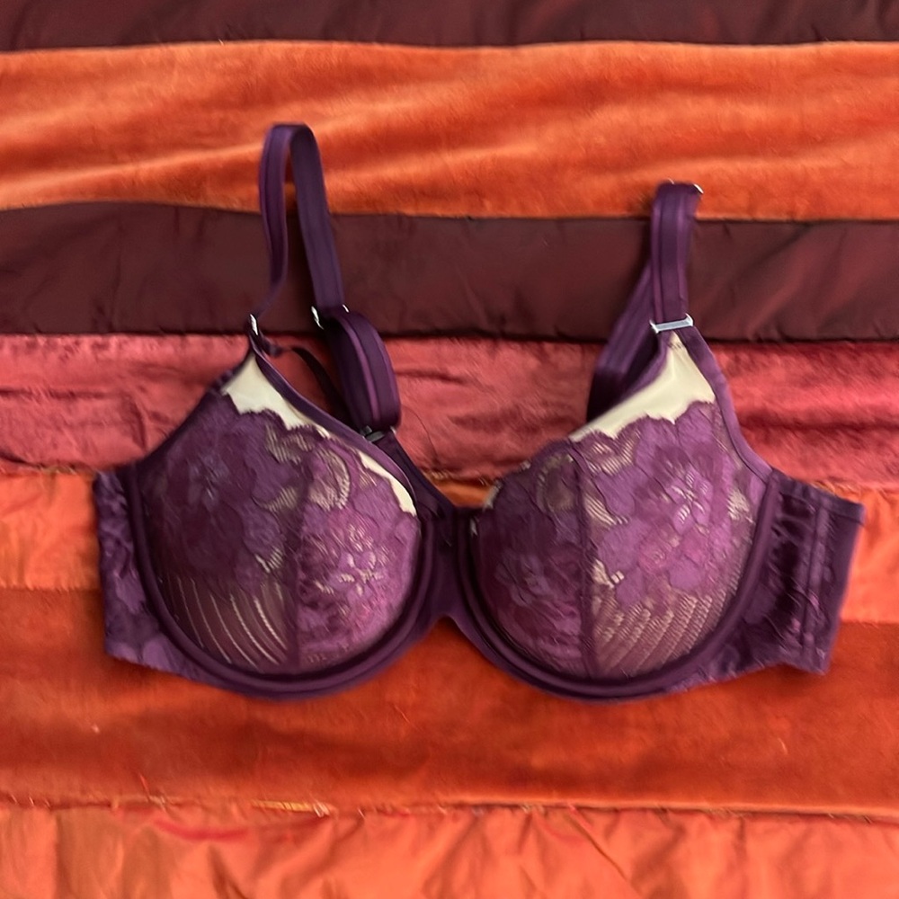 Curvyconture Bra size 38d .  new. Color cherry